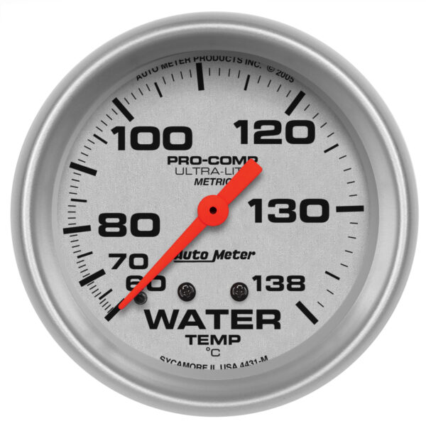 AUTOMETER Water Temperature Gauge 2 5/8", 60-140°c, Mechanical, Ultra-Lite