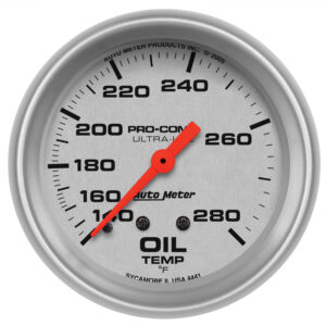 AUTOMETER Oil Temperature Gauge 2 5/8", 140-280°f, Mechanical, Ultra-Lite