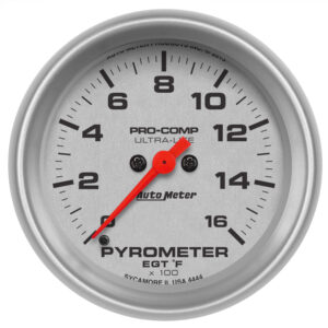 AUTOMETER EGT Pyrometer Gauge 2 5/8", 1600°f, Digital Stepper Motor, Ultra-Lite