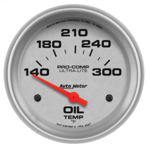 AUTOMETER Oil Temperature Gauge 2 5/8", 140-300°f, Electric, Ultra-Lite