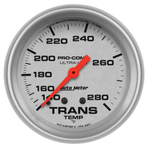 AUTOMETER Transmission Temperature Gauge 2 5/8", 140-280°F, Mechanical, 8ft, Ultra-Lite