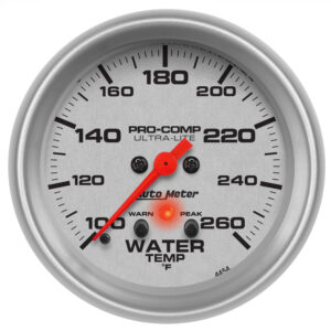 AUTOMETER Water Temperature Gauge 2 5/8", 260°f, Digital Stepper Motor W/ Pk & Wrn, Ultra-Lite