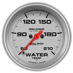 AUTOMETER Low Water Temperature Gauge 2 5/8", 60-210°f, Digital Stepper Motor, Ultra-Lite