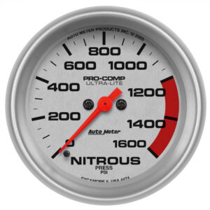 AUTOMETER Nitrous Pressure Gauge 2 5/8", 1600PSI, Digital Stepper Motor, Ultra-Lite