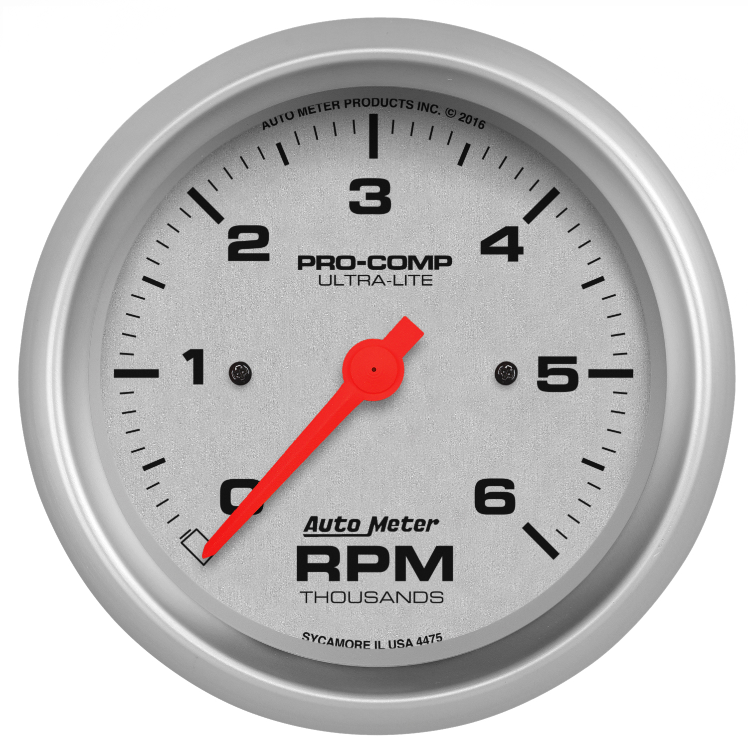 AUTOMETER Tachometer Gauge 3 3/8", 6K RPM, In-Dash, Ultra-Lite