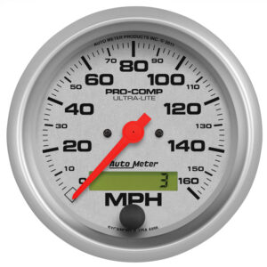 AUTOMETER Speedometer Gauge 3 3/8", 160MPH, Elec. Program W/ LCD Odo, Ultra-Lite