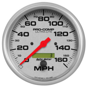 AUTOMETER Speedometer Gauge 5", 160MPH, Elec. Program W/ LCD Odo, Ultra-Lite