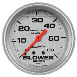 AUTOMETER Blower Pressure Gauge 2 5/8", 60PSI, Liquid Filled Mech, Ultra-Lite