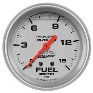 AUTOMETER Fuel Pressure Gauge 2 5/8", 15PSI, Liquid Filled Mech, Ultra-Lite