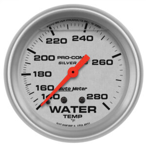 AUTOMETER Water Temperature Gauge 2 5/8", 140-280°f, Liquid Filled Mech, Ultra-Lite
