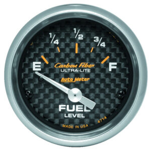 AUTOMETER Fuel Level Gauge 2 1/16", 0° To 90°F, Elec, Carbon Fibre