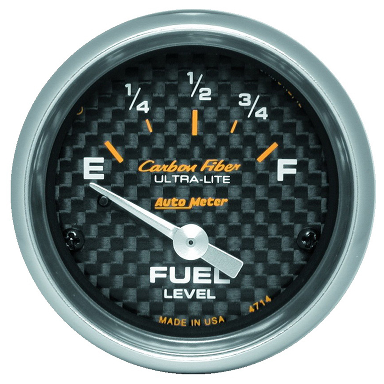 AUTOMETER Fuel Level Gauge 2 1/16", 0° To 90°F, Elec, Carbon Fibre