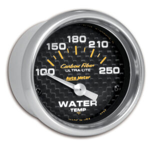 AUTOMETER Water Temperature Gauge 2 1/16", 100-250°f, Electric, Carbon Fibre