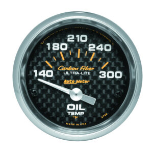 AUTOMETER Oil Temperature Gauge 2 1/16", 140-300°f, Electric, Carbon Fibre