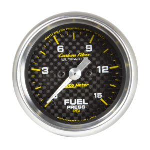 AUTOMETER Fuel Pressure Gauge 2 1/16", 15PSI, Digital Stepper Motor, Carbon Fibre