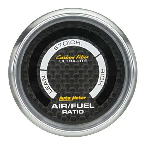 AUTOMETER Narrowband Air/Fuel Ratio AFR Gauge 2 1/16", Lean-Rich, LED Array, Carbon Fibre