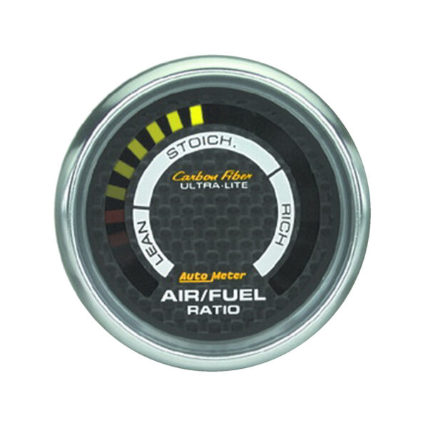 AUTOMETER Narrowband Air/Fuel Ratio AFR Gauge 2 1/16", Lean-Rich, LED Array, Carbon Fibre - Image 2