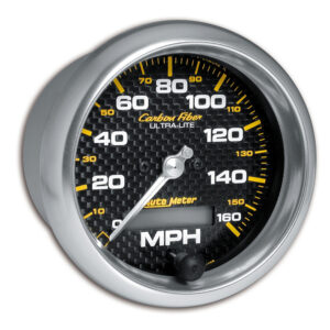 AUTOMETER Speedometer Gauge 3 3/8", 160MPH, Elec. Programmable, Carbon Fibre