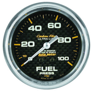 AUTOMETER Fuel Pressure Gauge 2 5/8", 100PSI, Mechanical, Carbon Fibre