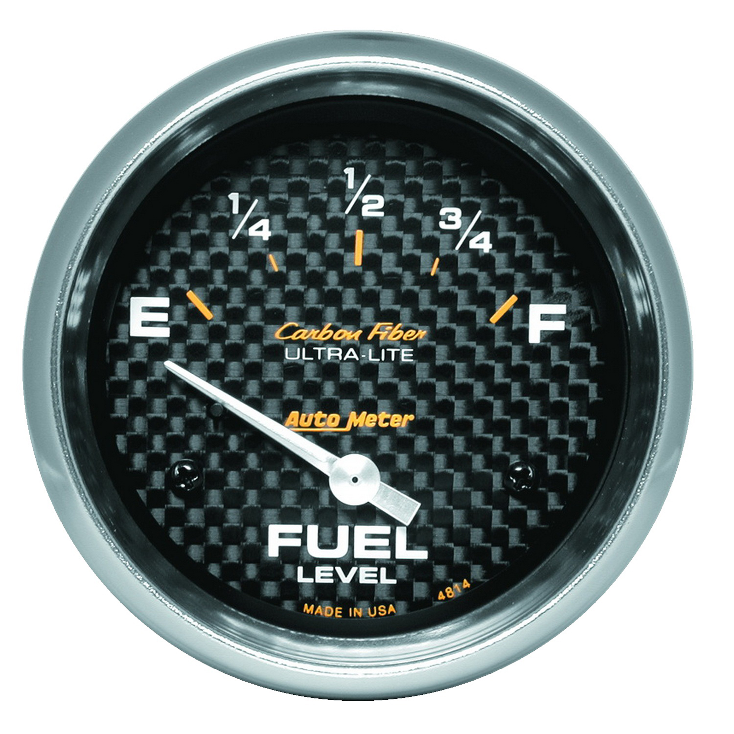 AUTOMETER Fuel Level Gauge 2 5/8", 0° To 90°F, Elec, Carbon Fibre