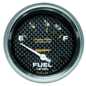 AUTOMETER Fuel Level Gauge 2 5/8", 73° To 10°F, Elec, Carbon Fibre