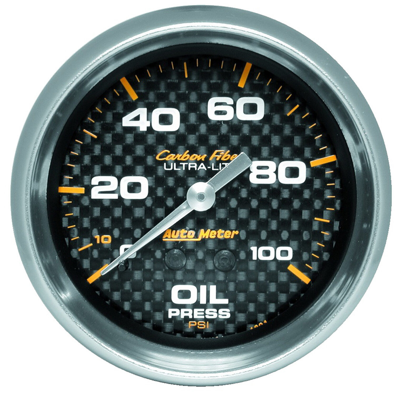 AUTOMETER Oil Pressure Gauge 2 5/8", 100PSI, Mechanical, Carbon Fibre