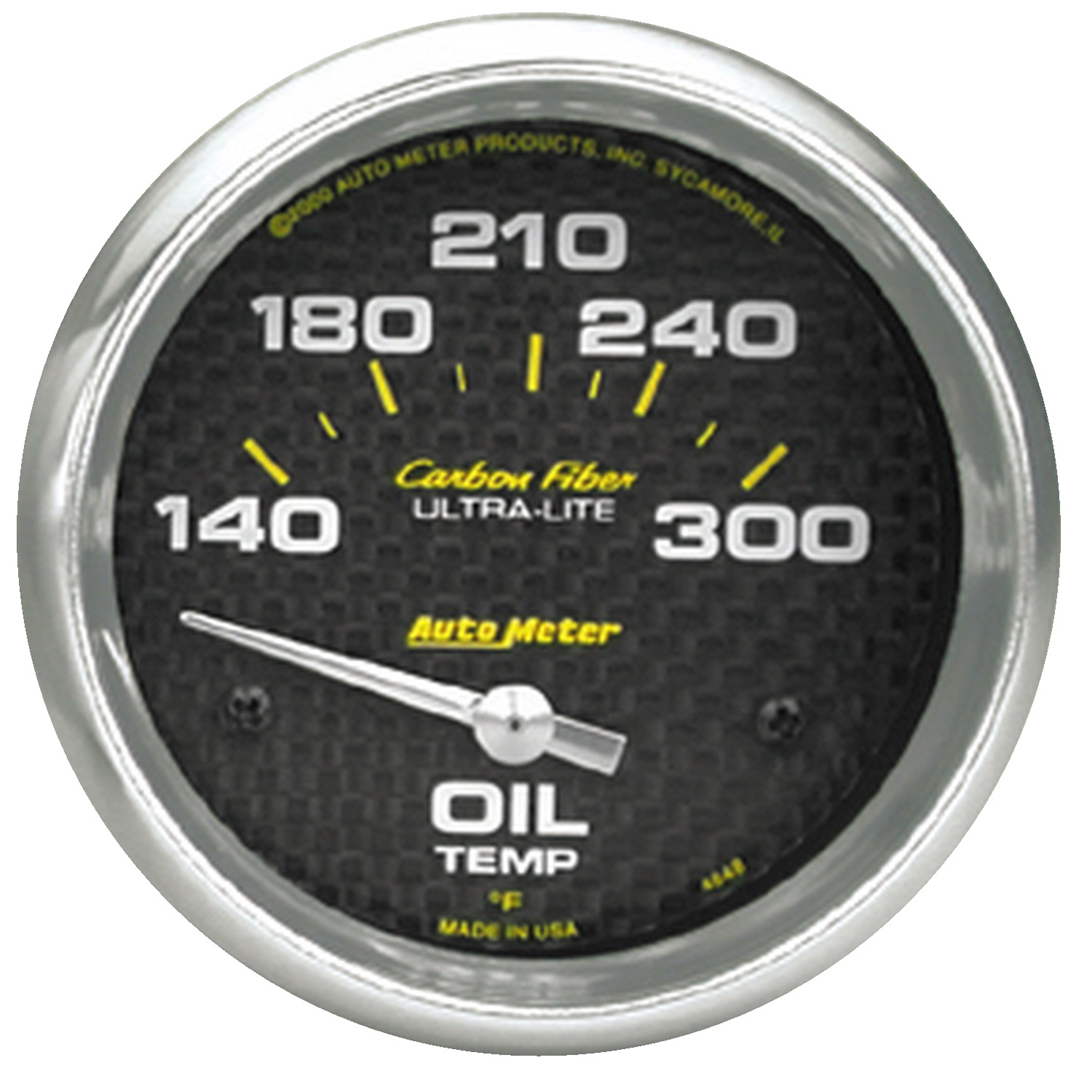 AUTOMETER Oil Temperature Gauge 2 5/8", 140-300°f, Electric, Carbon Fibre