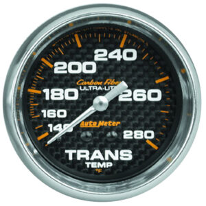 AUTOMETER Transmission Temperature Gauge 2 5/8", 140-280°f, Mechanical, Carbon Fibre