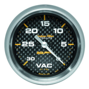 AUTOMETER Vacuum Gauge 2 5/8", 30Inhg, Digital Stepper Motor, Carbon Fibre