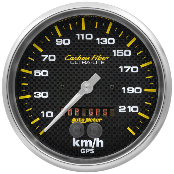AUTOMETER Speedometer Gauge 5", 225KM/H, GPS, Carbon Fibre