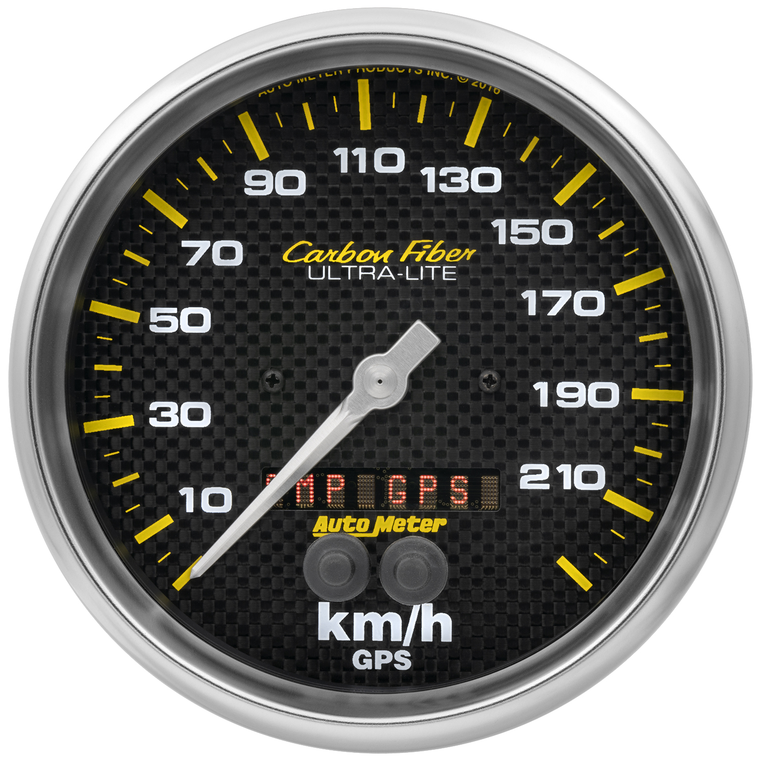 AUTOMETER Speedometer Gauge 5", 225KM/H, GPS, Carbon Fibre