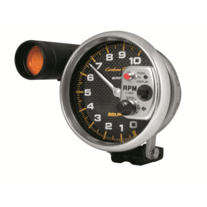 AUTOMETER Tachometer Gauge 5", 10K RPM, Pedestal W/ Ext. Shift-Lite, Carbon Fibre