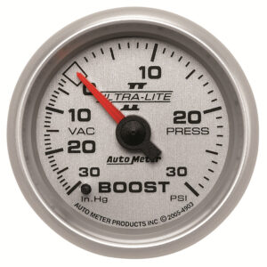 AUTOMETER Vacuum/Boost Gauge 2 1/16", 30Inhg-30PSI, Mechanical, Ultra-Lite II