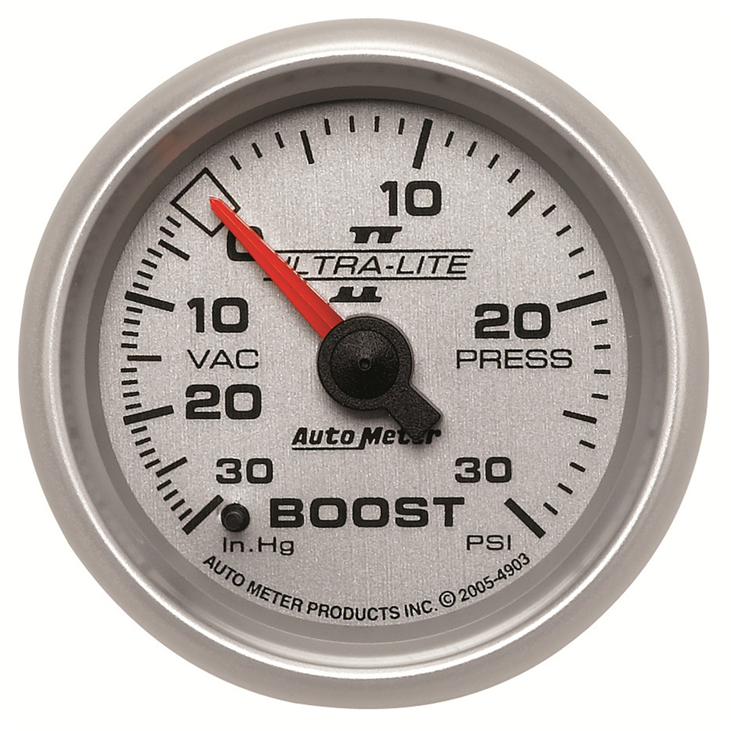 AUTOMETER Vacuum/Boost Gauge 2 1/16", 30Inhg-30PSI, Mechanical, Ultra-Lite II