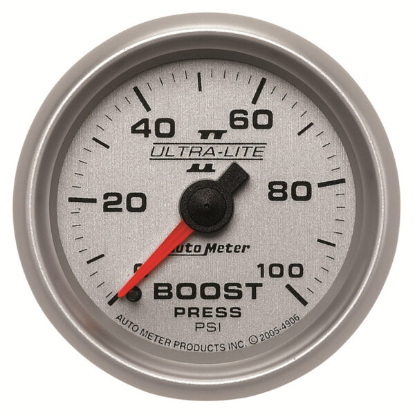 AUTOMETER Boost Gauge 2 1/16", 100PSI, Mechanical, Ultra-Lite II