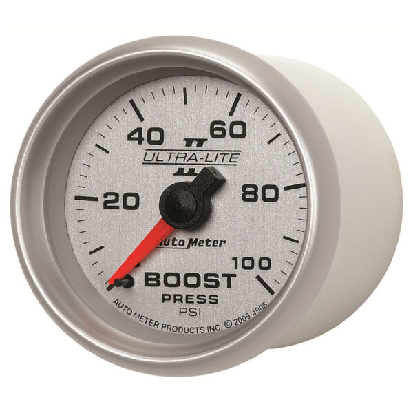 AUTOMETER Boost Gauge 2 1/16", 100PSI, Mechanical, Ultra-Lite II - Image 2