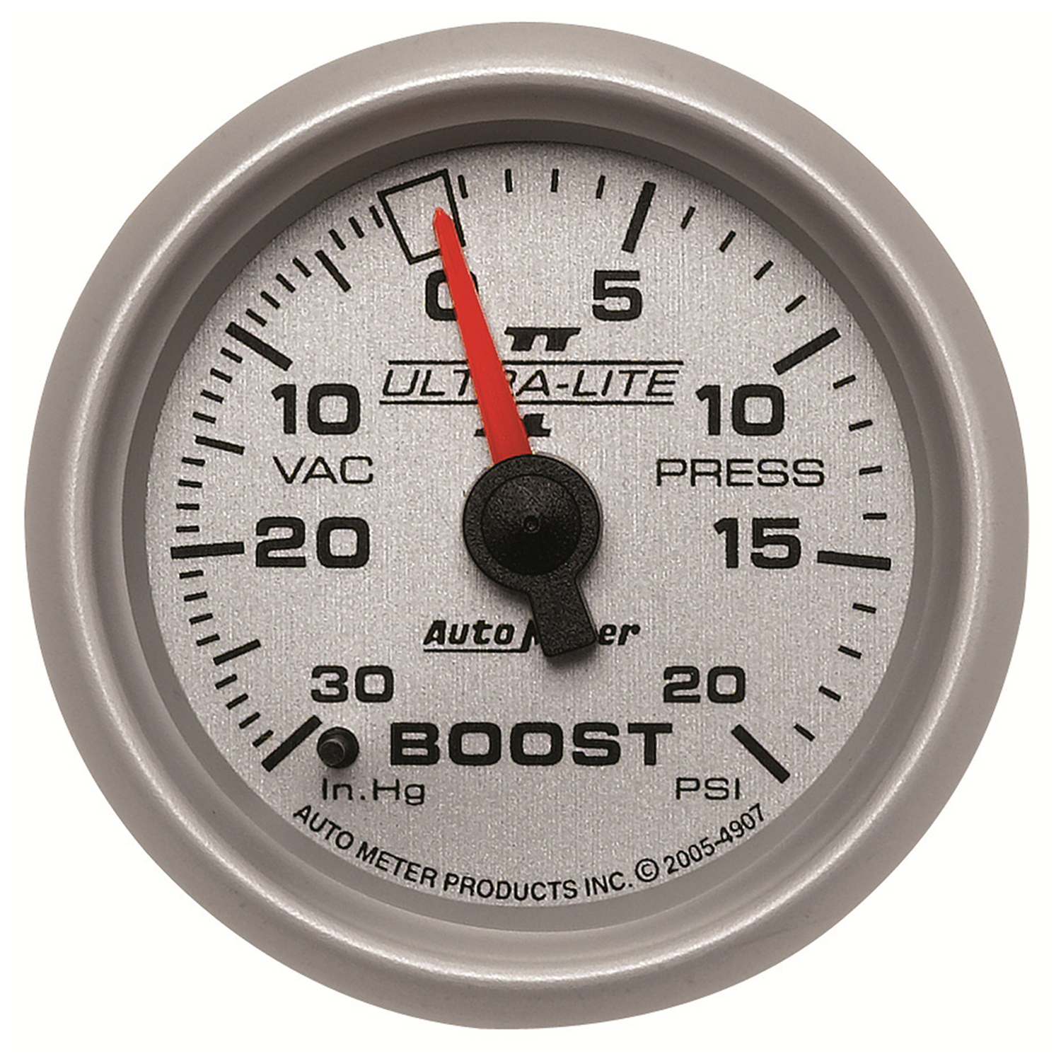 AUTOMETER Vacuum/Boost Gauge 2 1/16", 30Inhg-20PSI, Mechanical, Ultra-Lite II