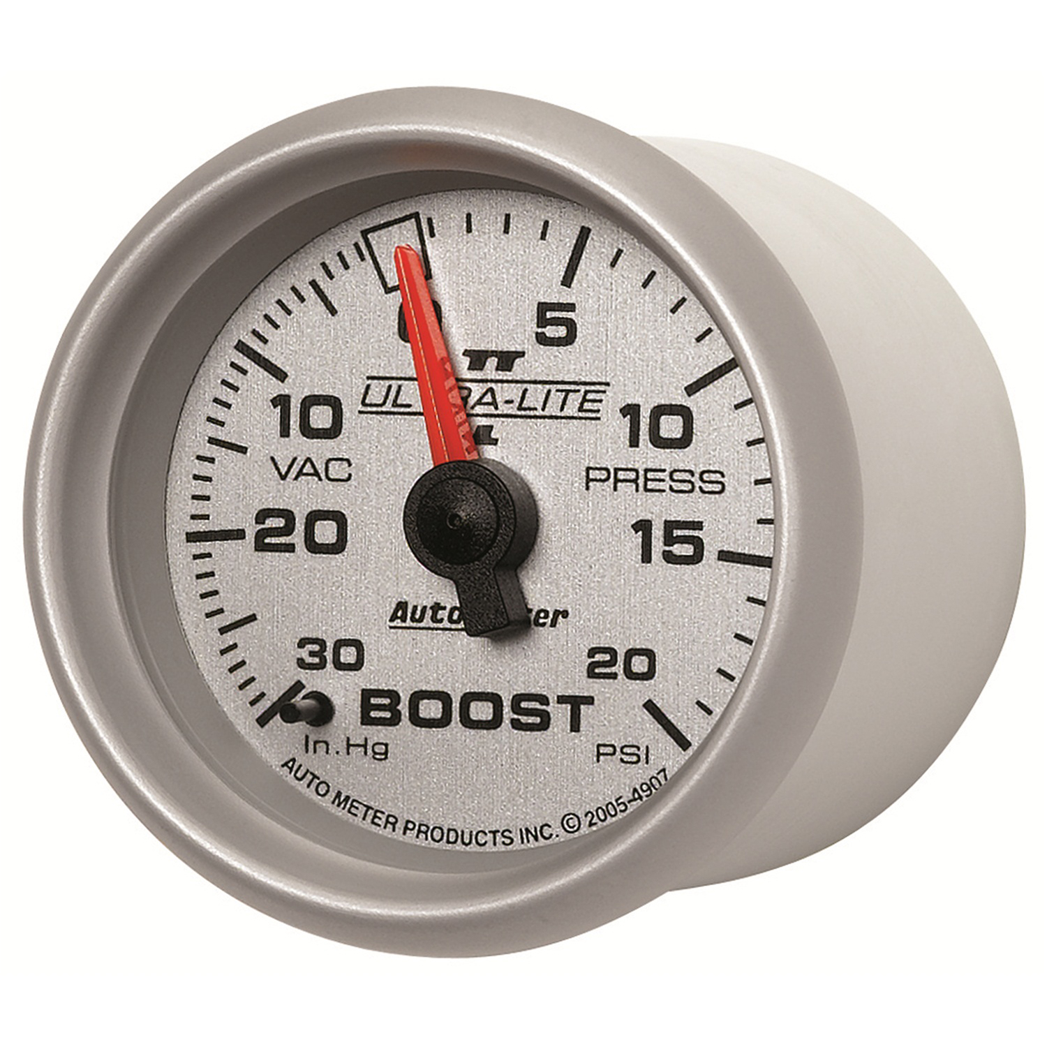 AUTOMETER Vacuum/Boost Gauge 2 1/16", 30Inhg-20PSI, Mechanical, Ultra-Lite II - Image 2