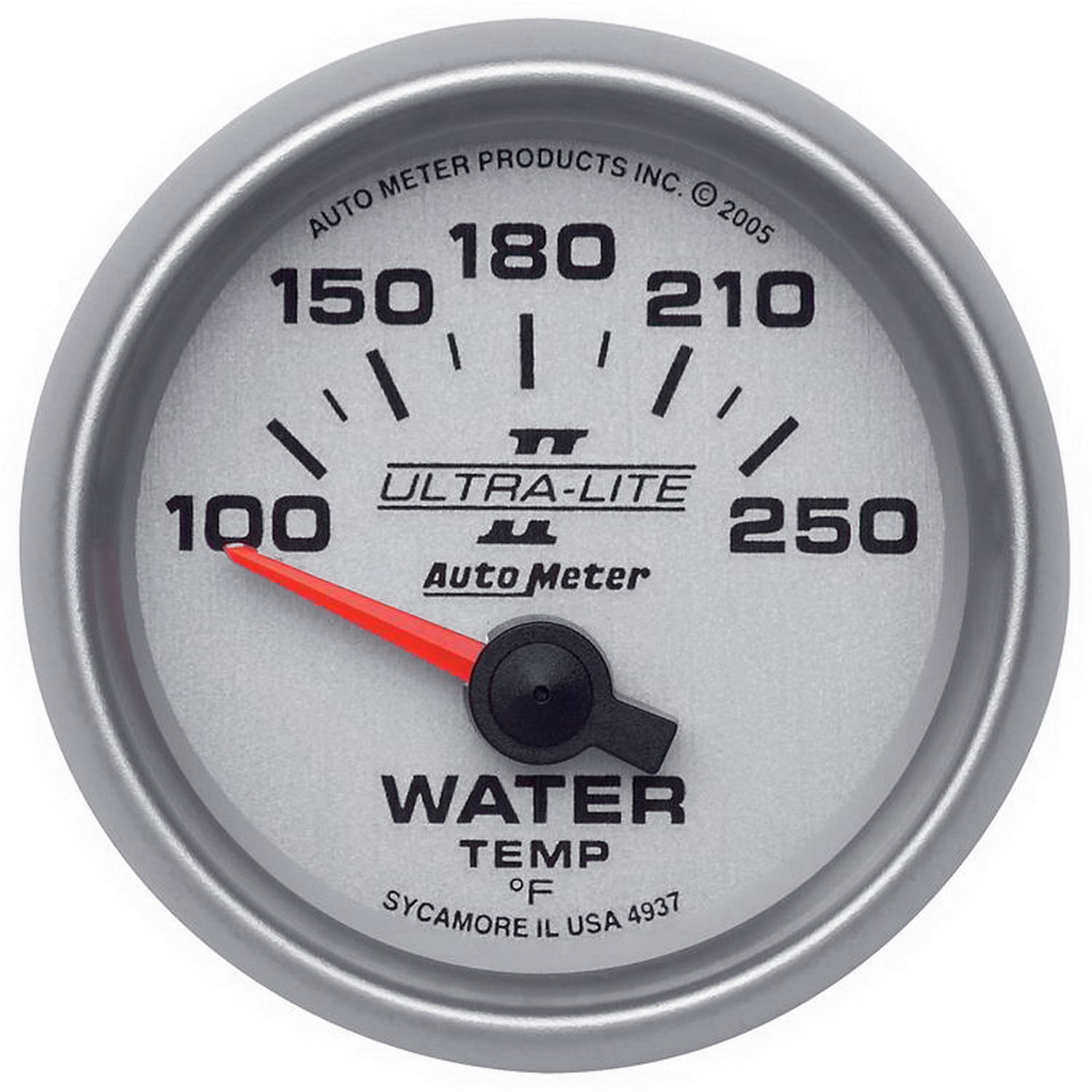 AUTOMETER Water Temperature Gauge 2 1/16", 100-250°F, Electric, Ultra-Lite II