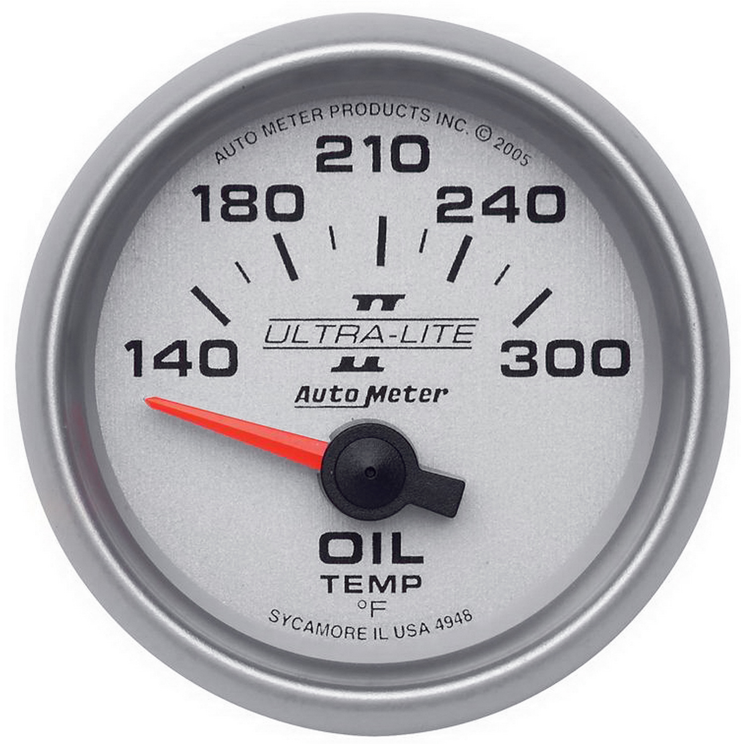 AUTOMETER Oil Temperature Gauge 2 1/16", 140-300°f, Electric, Ultra-Lite II