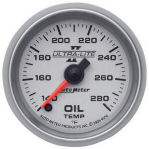 AUTOMETER Oil Temperature Gauge 2 1/16", 140-280°f, Digital Stepper Motor, Ultra-Lite II