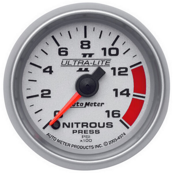 AUTOMETER Nitrous Pressure Gauge 2 1/16", 1600PSI, Digital Stepper Motor, Ultra-Lite II