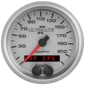 AUTOMETER Speedometer Gauge 3 3/8", 225KM/H, GPS, Ultra-Lite II