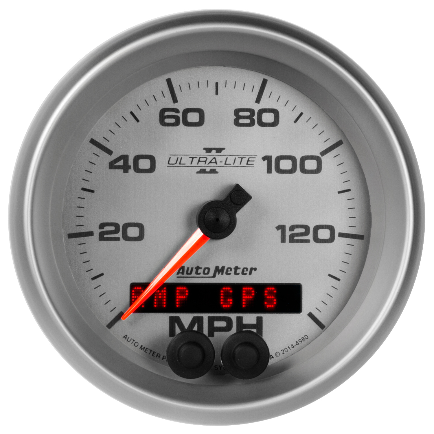 AUTOMETER Speedometer Gauge 3 3/8", 140MPH, GPS, Ultra-Lite II