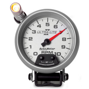 AUTOMETER Tachometer Gauge 3 3/4", 10K RPM, Pedestal W/ Ext. Quick-Lite, Ultra-Lite II