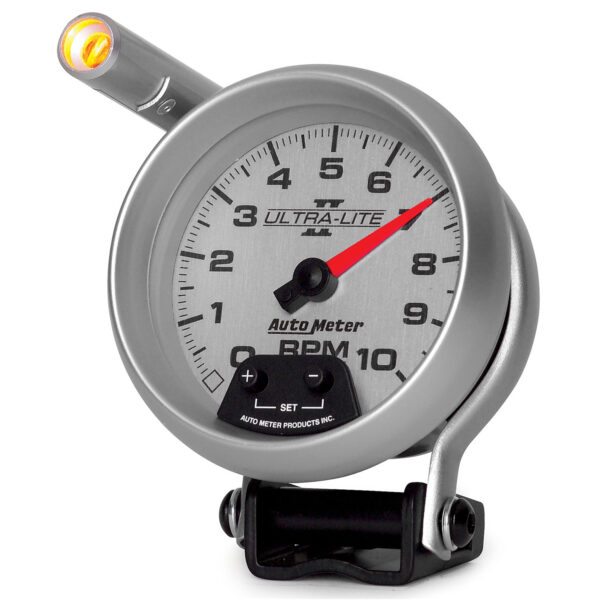 AUTOMETER Tachometer Gauge 3 3/4", 10K RPM, Pedestal W/ Ext. Quick-Lite, Ultra-Lite II - Image 2