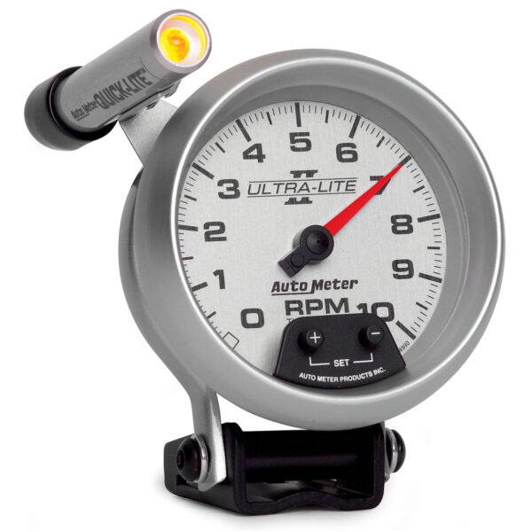 AUTOMETER Tachometer Gauge 3 3/4", 10K RPM, Pedestal W/ Ext. Quick-Lite, Ultra-Lite II - Image 3