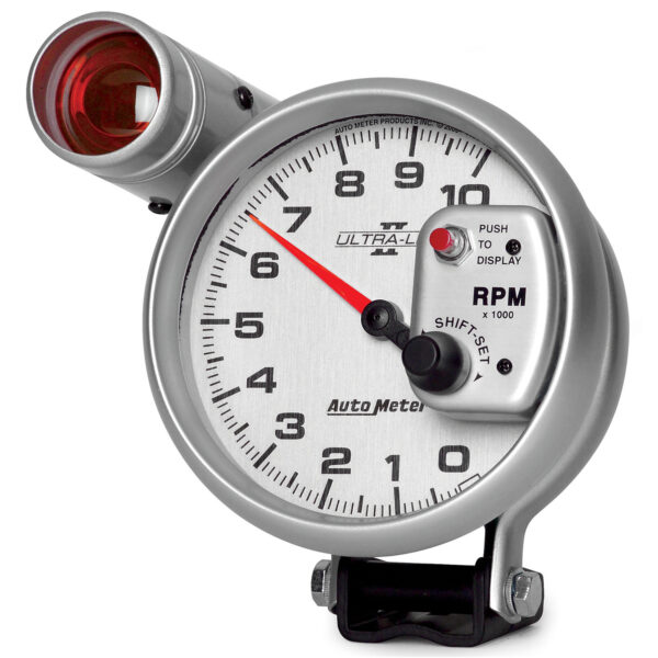 AUTOMETER Tachometer Gauge 5", 10K RPM, Pedestal W/ Ext. Shift-Lite, Ultra-Lite II - Image 2