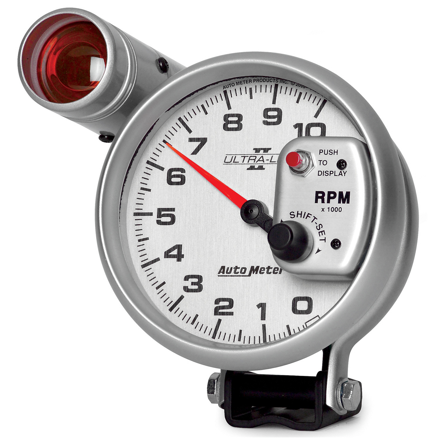 AUTOMETER Tachometer Gauge 5", 10K RPM, Pedestal W/ Ext. Shift-Lite, Ultra-Lite II - Image 2