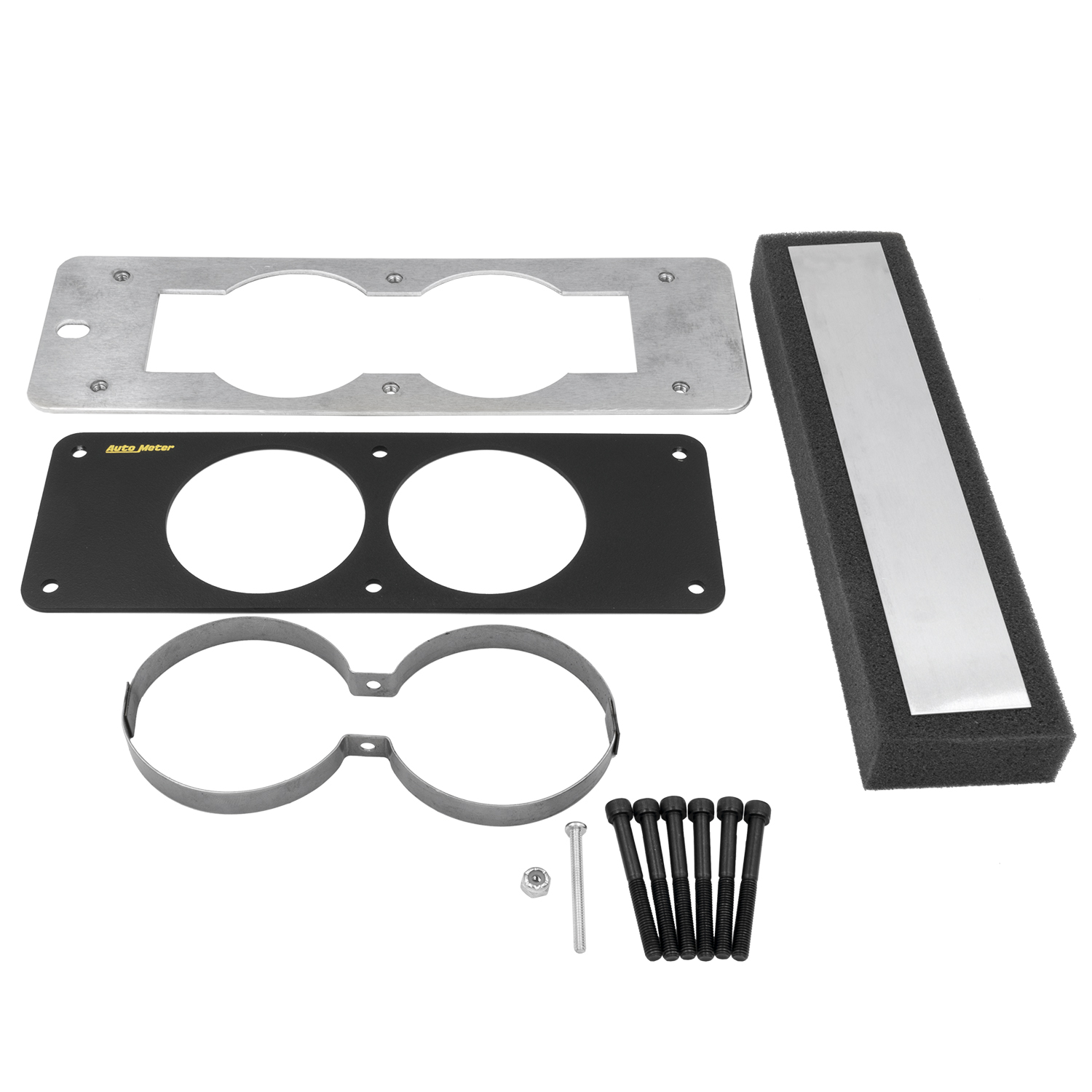 AUTOMETER Gauge Mount, Gauge Cage, Dual, 2 5/8", Black, Mustang 87-93 Fox